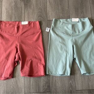 New extra high-rise bike short size large $25 for both